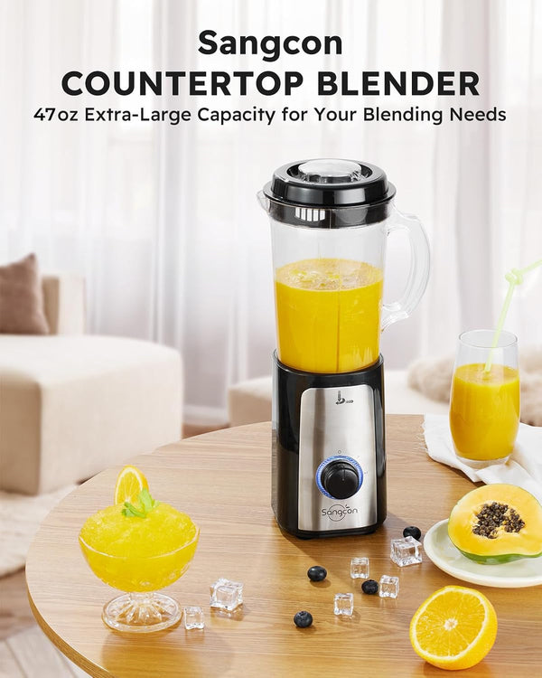 Blenders for Kitchen, 5-In-1 Food Processor Combo for Smoothies Set | Bpa-Free 47Oz Pitcher, 2.5-Cup Bowl, 18/11Oz Cups, 3 Blades; Housewives Prep Shakes, Meat, Sauces, Salsa, Coffee, Dry Spices2