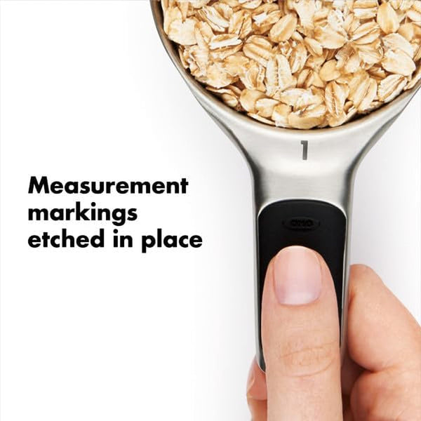 OXO Good Grips 4 Piece Stainless Steel Measuring Cups with Magnetic Snaps6