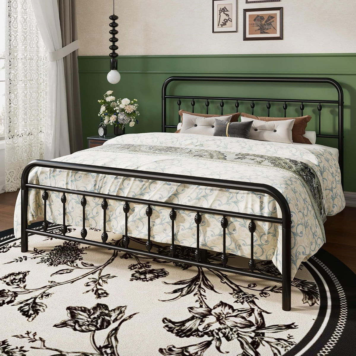 king-metal-bed-frame-with-victorian-iron-art-headboard-black