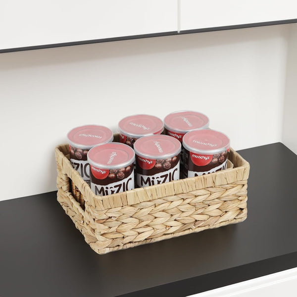 Wicker Baskets, Water Hyacinth Baskets for Organizing, Rattan Woven Baskets3