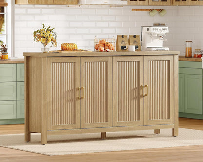 63" Buffet Cabinet with Storage & 4 Adjustable Shelves6