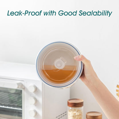 Ceramic Nesting Bowls with Lids Set of 4, Serving Bowls for Food Storage, Prep Bowl, Ceramic Bowl for Kitchen, Microwave & Dishwasher Safe, 60+36+20+10 Oz, Series SELENE4