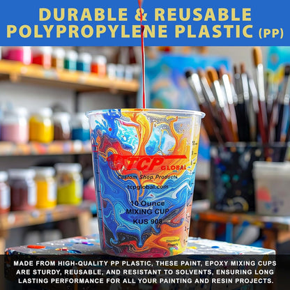 Paint Mixing Cups, 10-Ounce, 12 Pack, Plastic Measuring Cups4
