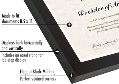 8.5X11 Picture Frame - Engineered Wood - Black3