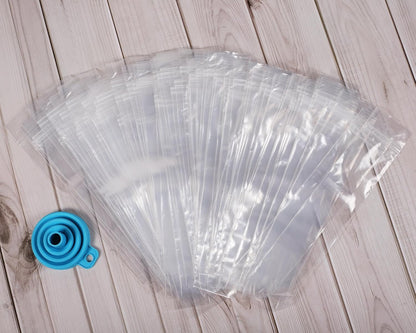 300 Disposable Ice Popsicle Mold Bags Comes with a Funnel | 1.8 X 8.5 Inch, BPA Free Freezer Tubes, Healthy Snack Yogurt Stick Juice Fruit Smoothies Ice Freezing5