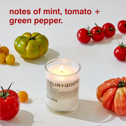 MALIN+GOETZ 9Oz Scented Candle | Hand-Poured Soy Wax with Unique Fragrance Blends | Clean-Burning, Vegan & Cruelty-Free | Bergamot, Sage, Otto, Tomato, Strawberry, Cannabis, Dark Rum & Leather2