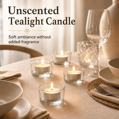 Tea Lights Candles 80 Pack, 4 Hour Palm Wax Tealights6