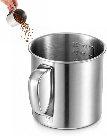 Dog Food Scoop 1.5 Cup, 304 Stainless Steel Dog Food Measuring Cup1