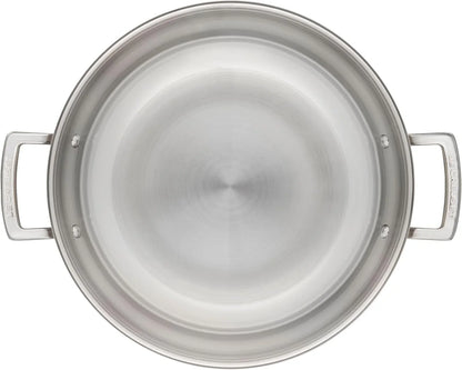Le Creuset Stainless Steel Classic 3-Ply Wok with Glass Lid, 4.5Qt3