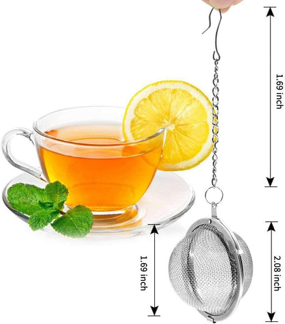 2Pcs Stainless Steel Mesh Tea Ball 2.1 Inch Tea Strainers | Teas Infuser Strainer Filters for Teas2