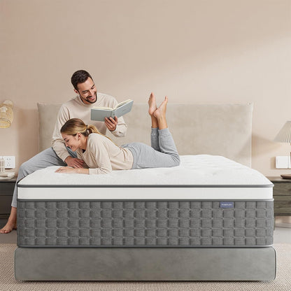 Full Size Mattress, 12 Hybrid Full Mattress in a Box, Medium Firm, Memory Foam & Pocket Springs for Pressure Relief, Motion Isolation, Certipur-Us Certified, Fiberglass Free, 365 Night Trial1