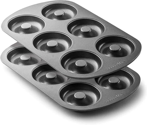 Nonstick Donut Pan for Baking, 6-Cavity Stainless Steel - 2 Pack | Premium Steel, Donut or Bagel Pan1