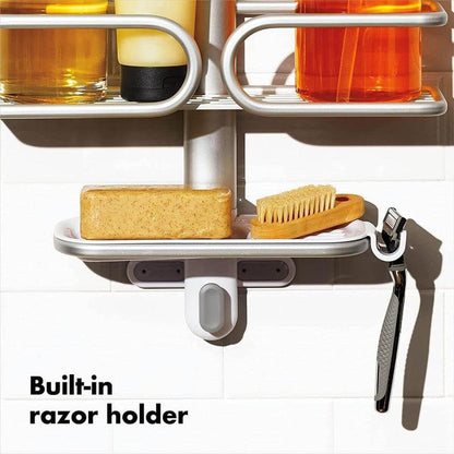 OXO Good Grips 3-Tier Aluminum Shower Caddy, Bathroom Organization6