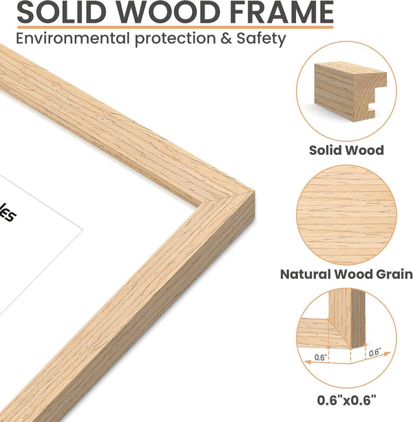 11X14 Picture Frame Solid Wooden, Nursery Decor, 1Pack Natural3