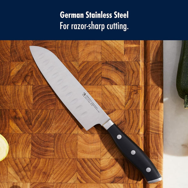 HENCKELS Forged Accent Razor-Sharp 2-Pc Knife Set, Santoku Knife 5 Inch, Santoku Knife 7 Inch, German Engineered Informed by 100+ Years of Mastery,Black4