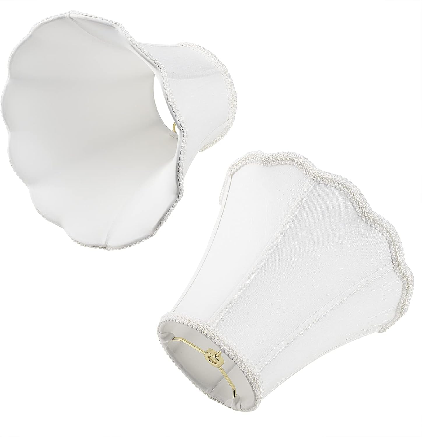 white-bell-lampshade-5x10x8-solid-lamp-shade-pack-1-harp-set-included-scalloped-lampshade-double-layers-polyester-fabric-softback-no-assembling-for-item-itself-is-required