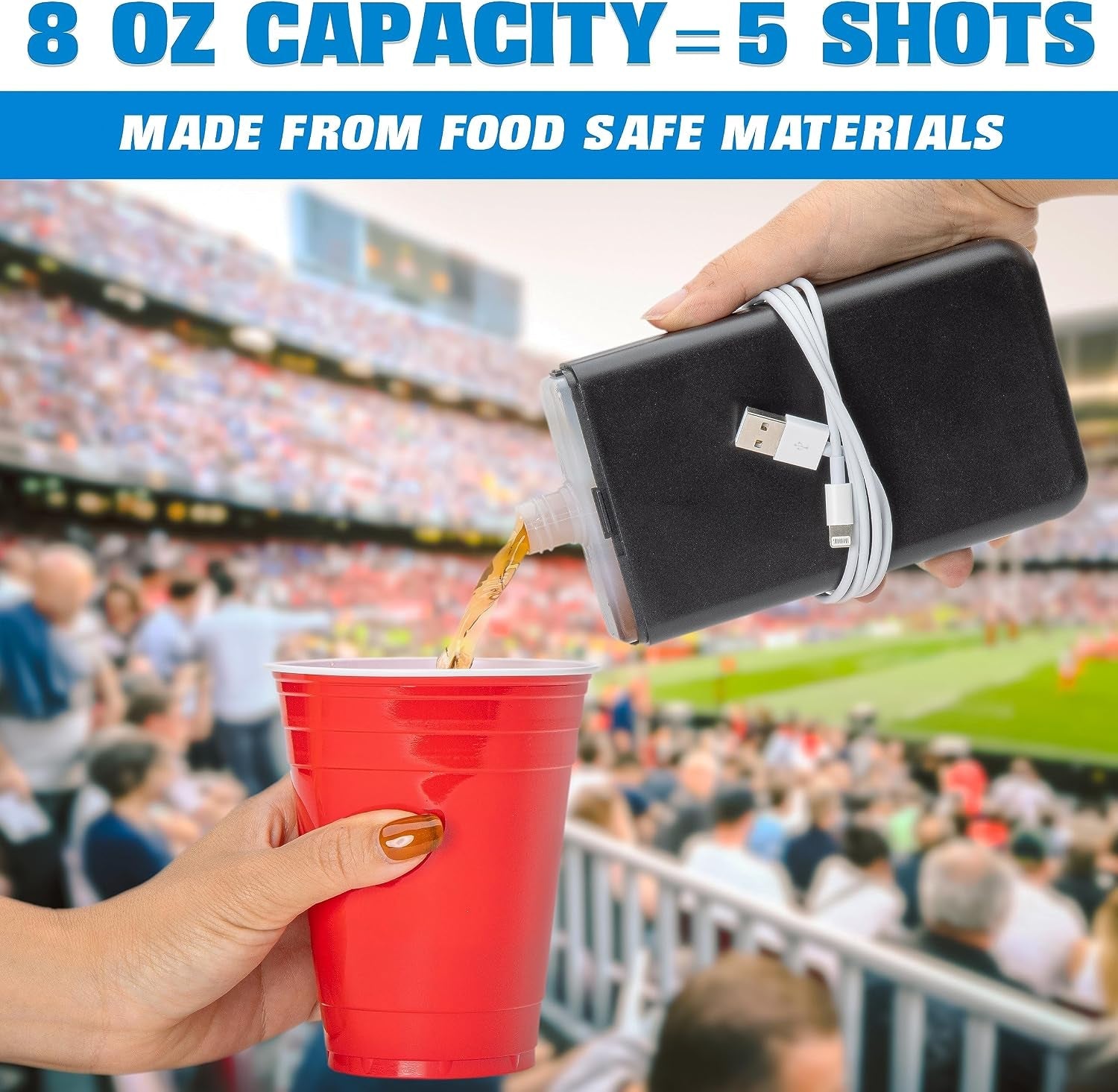 power-bank-flask-8-oz-hidden-alcohol-travel-flask-secret-liquor-container-for-beaches-cruises-and-sports-events-includes-funnel-spout