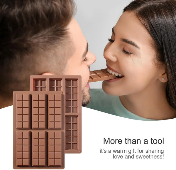 Chocolate Bar Mold, Food-Grade Chocolate Silicone Molds | DIY Chocolate Bar Mold, Chocolate Chip Mold for Stuffed Bar, Premium Candy Bar Mold, Easy to Clean and Reusable6