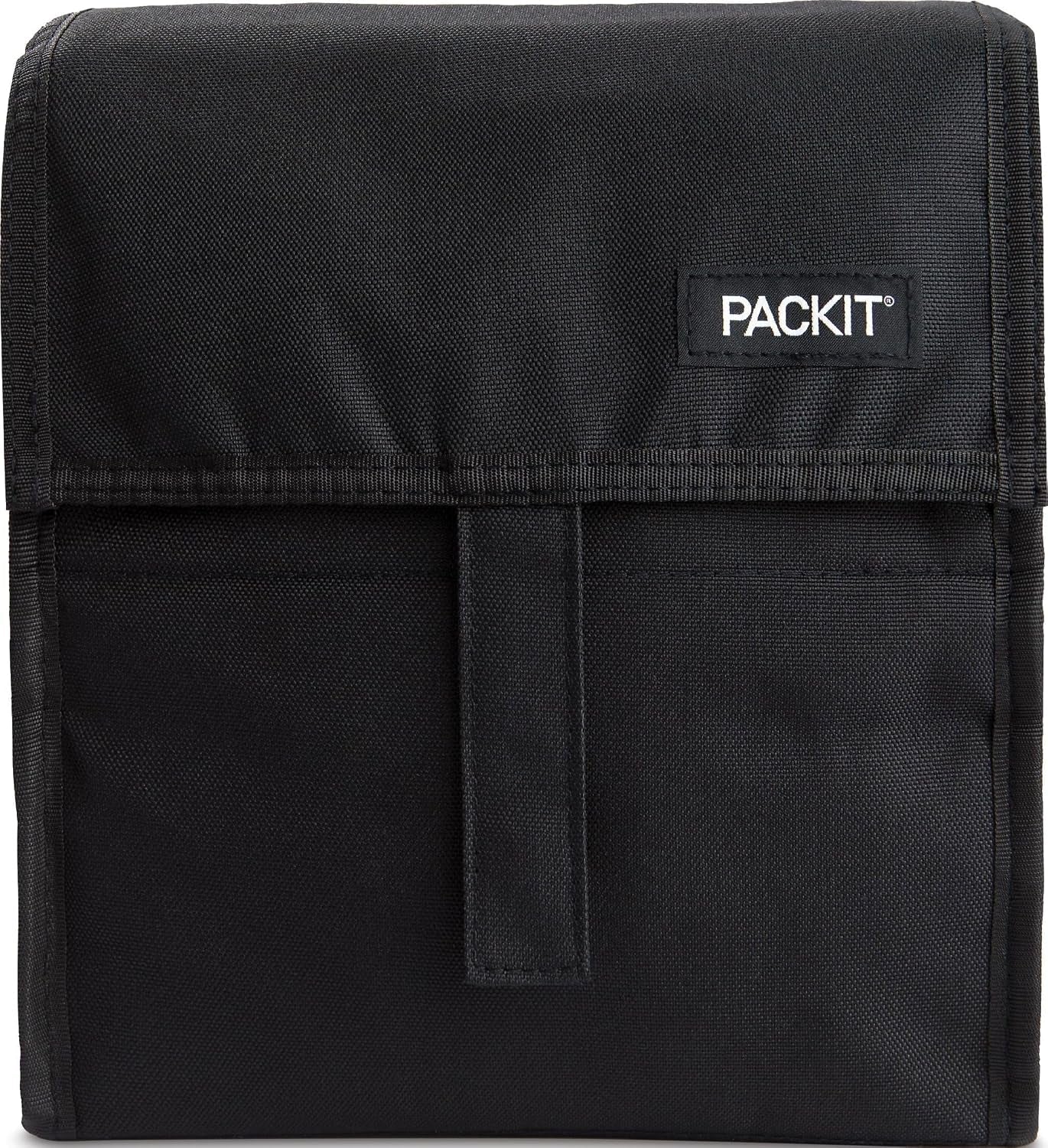 freezable-lunch-bag-black-built-with-ecofreeze-technology-foldable-reusable-zip-and-fold-closure-with-buckle-handle-perfect-for-school-and-office-lunches