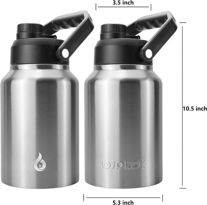 64Oz Insulated Water Bottle, Half Gallon Stainless Steel Water Jug2