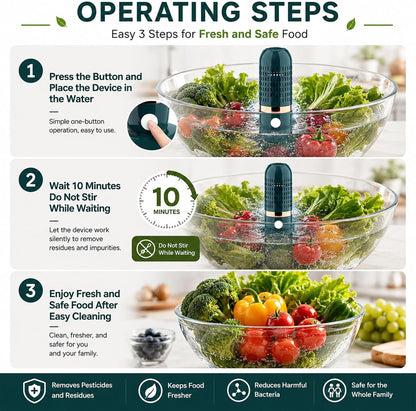 Purepod Produce Cleaner – Portable Oh-Ion Fruit & Vegetable Washer, Deep Cleans Produce, Meat & Seafood in 10 Minutes, No Scrubbing, IPX7 Waterproof, for Home, Travel & Outdoor5