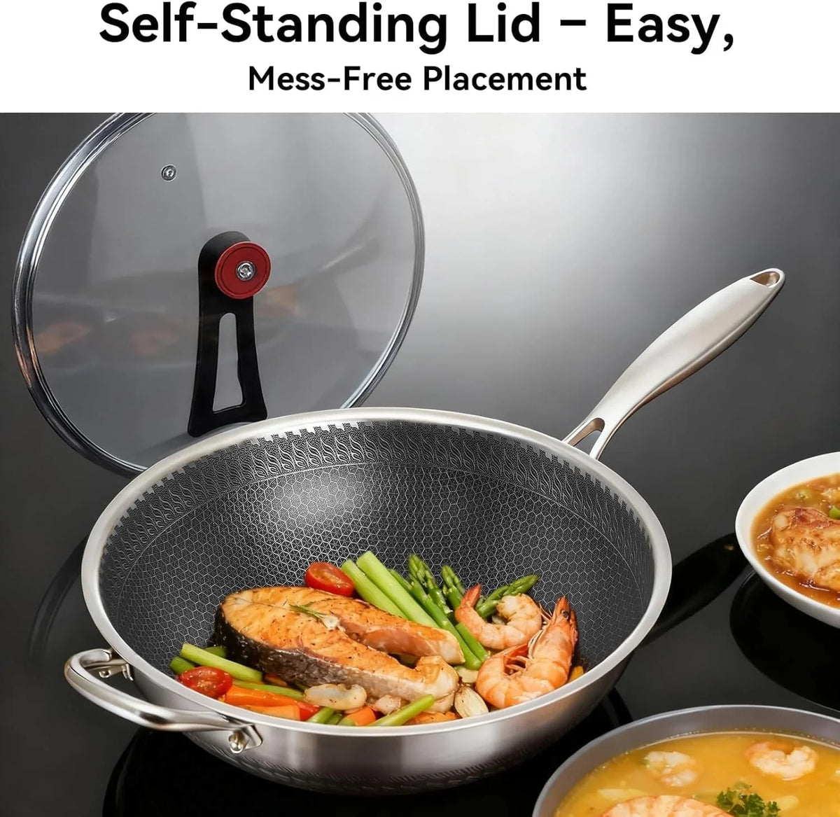 wok-pan-honeycomb-stainless-steel-wok-pan-with-lid-13-3-inch-hybrid-nonstick-stir-fry-pan-flat-bottom-induction-compatible-dishwasher-safe-no-seasoning-needed-serves-3-4