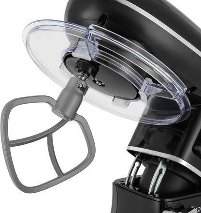 Stand Mixer, 6.5 Quart, 6+1 Speed Tilt-Head Kitchen Mixer, Copper Motor, Household Food Mixer with Bowl, Flat Beater, Dough Hook, Egg Whisk Fit for Kitchens, Small Restaurants, Bakeries (Black)8