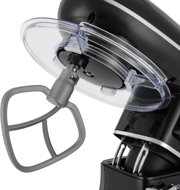 Stand Mixer, 6.5 Quart, 6+1 Speed Tilt-Head Kitchen Mixer, Copper Motor, Household Food Mixer with Bowl, Flat Beater, Dough Hook, Egg Whisk Fit for Kitchens, Small Restaurants, Bakeries (Black)8