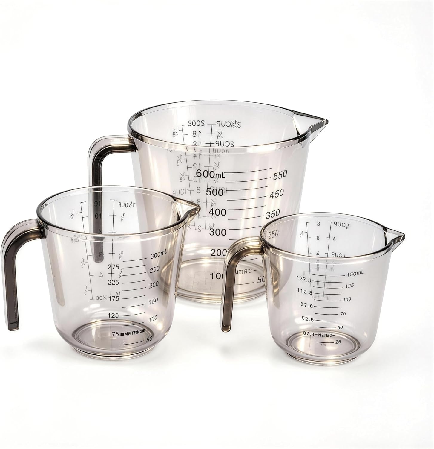 measuring-cups-set-3pcs-with-pour-spout-handle-multi-scale-cup-oz-ml-stackable-liquid-dry-plastic-measuring-tools-for-baking-cooking-essential-kitchen-gadgets-coffee-brown