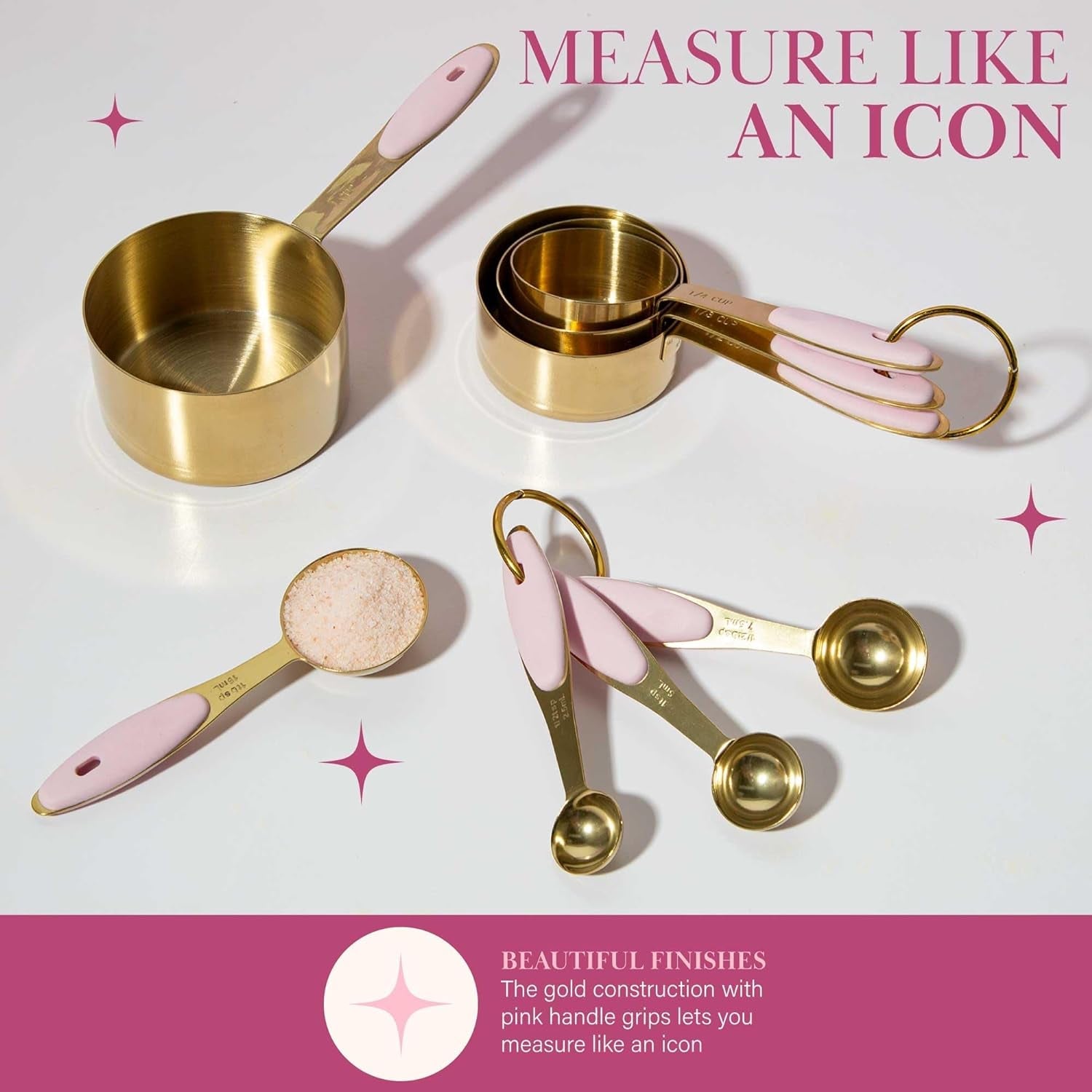 measuring-cups-and-spoons-set-stainless-steel-with-pink-silicone-inset-handle-dishwasher-safe-for-dry-and-liquid-ingredients-8-piece-set-gold-and-pink