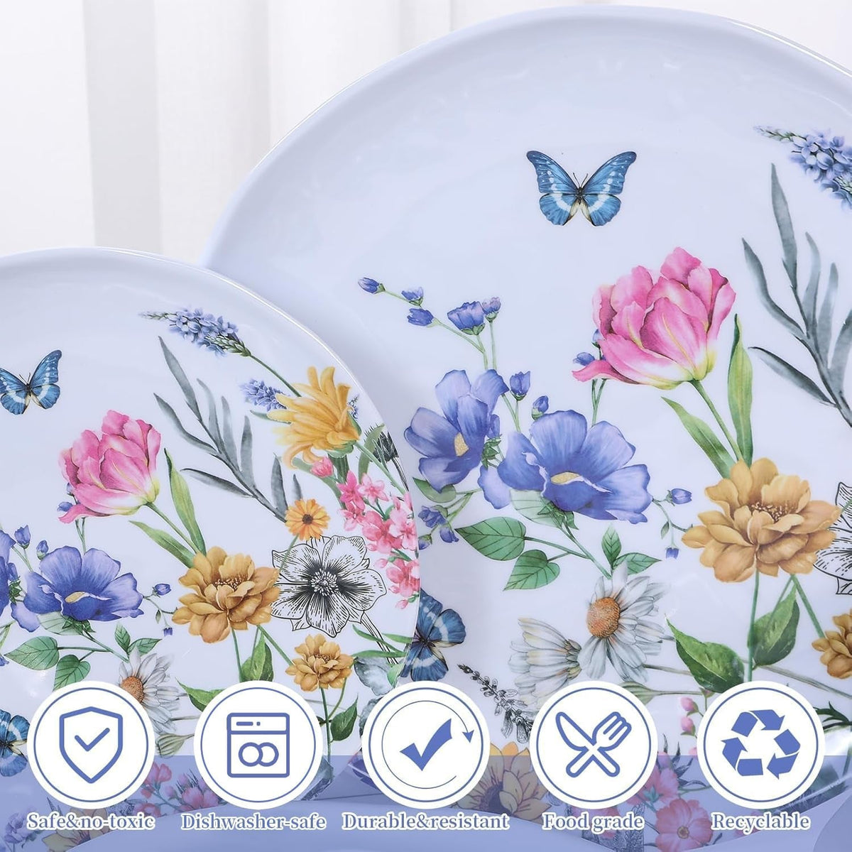 12-piece-melamine-dinnerware-sets-plates-and-bowls-sets-floral
