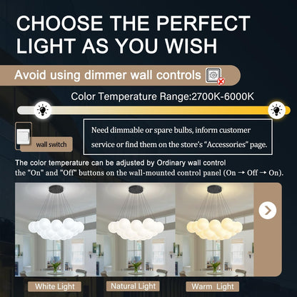 Modern Bubble Chandelier 19-Light White Glass Chandeliers Black5