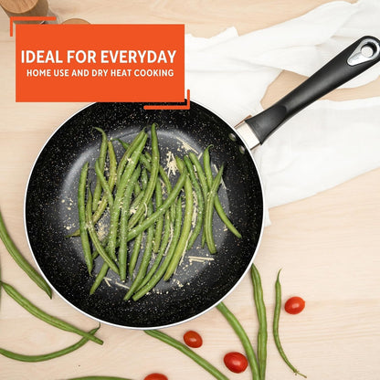 10 Inch Bistro Cera Aluminum Speckled Black Ceramic Fry Pan | Ideal for Frying and Sautéing7