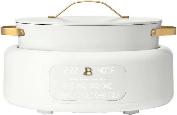 Beautiful by Drew Barrymore 6Qt Electric Multi-Cooker, 10-In-1, 7 Preset Functions, White1