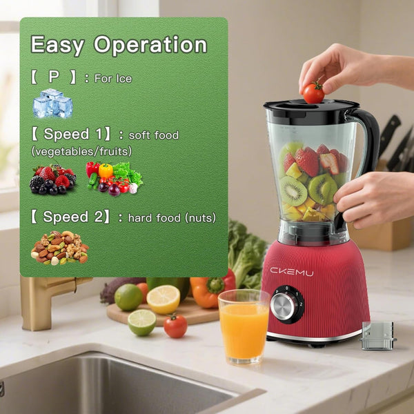 Professional Blender | 8-Cup Big Capacity | Powerful 25,000RPM Motor | Smoothies, Shakes, and Frozen Drinks Blender | Bpa-Free & Dishwasher-Safe | Red6