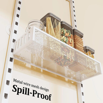 8-Tier Adjustable over the Door Pantry Organizer with Metal Mesh Baskets3