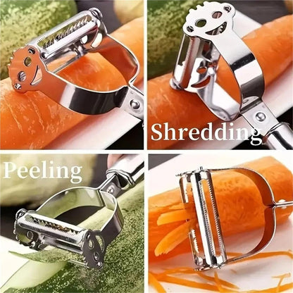 Stainless Steel Multifunction Grater, Julienne Peeler and Slicer for Kitchen(2Pcs)4