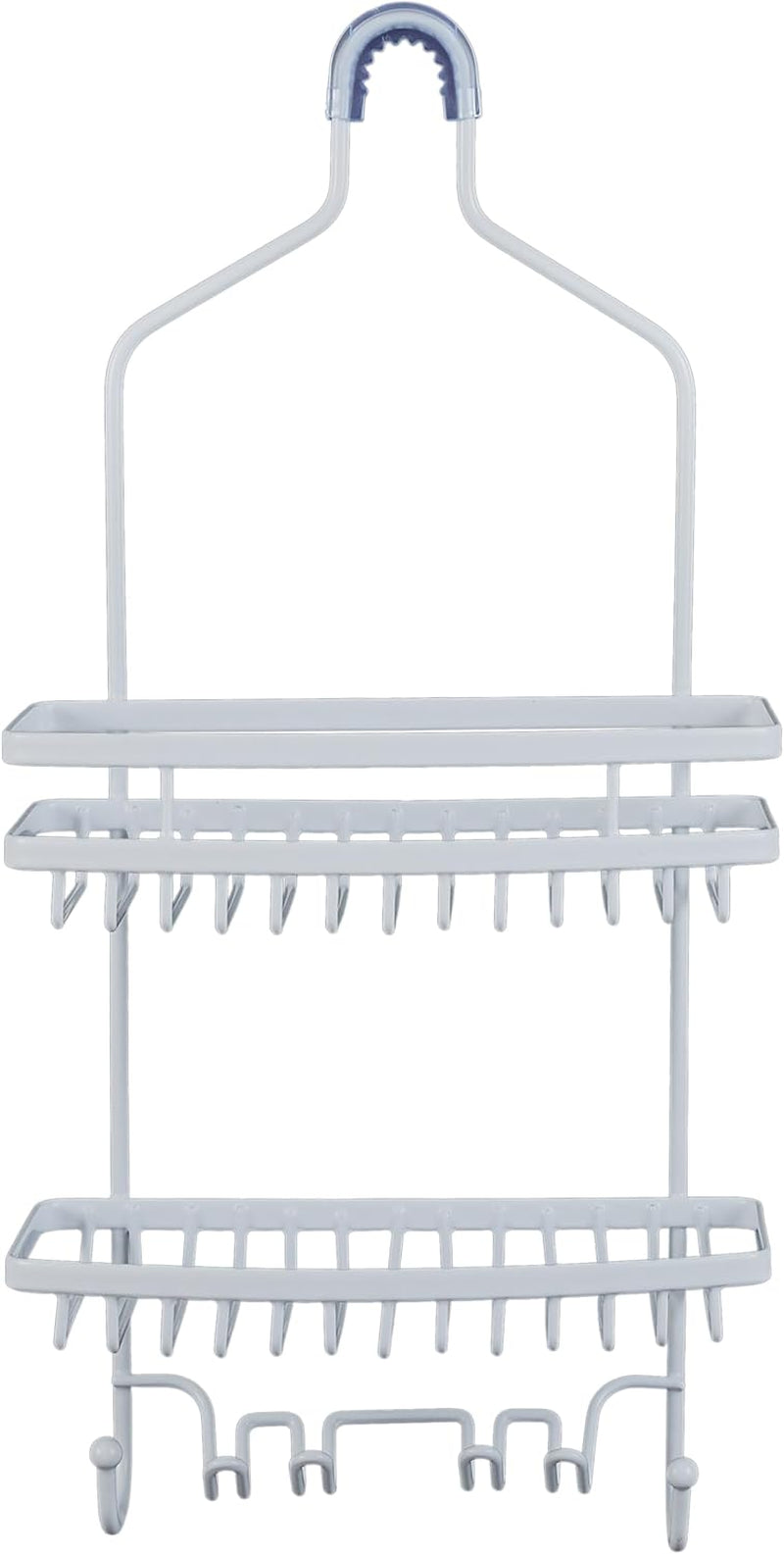 shower-head-caddy-suction-cup-backing-2-tier-shelving-6-accessory-hooks-white-23386-white