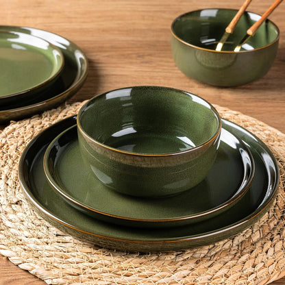 Stoneware Dinnerware Sets for 8, 24 Piece Plates and Bowls Sets5