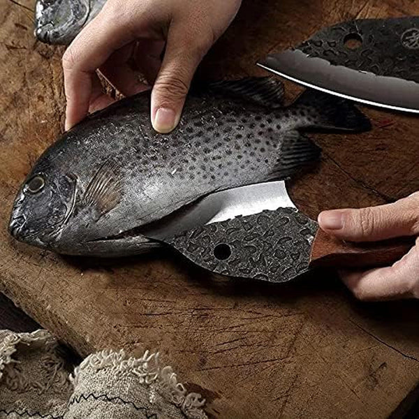 Meat Cleaver Knife, Hand-Forged Boning Knife Fish Killer Knife Kitchen Segmentation Knife Meat Cleaver Stainless Steel Vegetable Cutting Knife (Color : Small)5