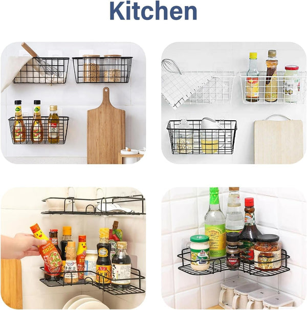 8 Pack Shower Caddy Adhesive Hooks Replacement for Bathroom Shower Caddy6