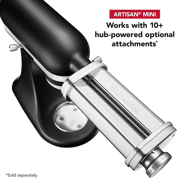 Kitchenaid Artisan Mini, 3.5-Qt Tilt Head Stand Mixer, Cast Iron Black | 3.5 Quart Capacity for Smaller Batches, Add Ingredients with Tilt-Head Design, 10 Speeds, 3 Accessories, Model KSM3316XBK4