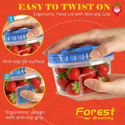 10 Pack 17Oz Small Freezer Food Storage Containers with Twist Top Lids6