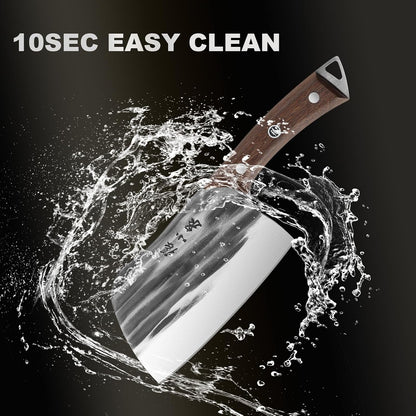 ZHANG XIAO QUAN Heavy Duty Butcher Knife, 40Cr13 Stainless Steel Chinese Cleaver Knife for Cutting Bones7