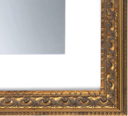 11X14 Bronze Photo Frame White Mat for 8X10 Real Glass2