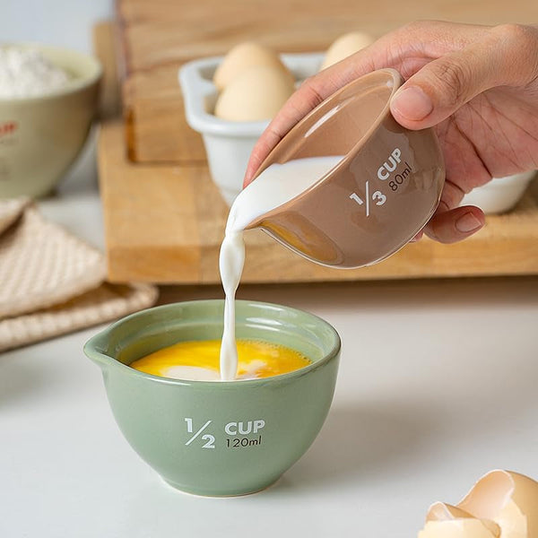 Ceramic Measuring Cups Set of 4, Assorted Colors7