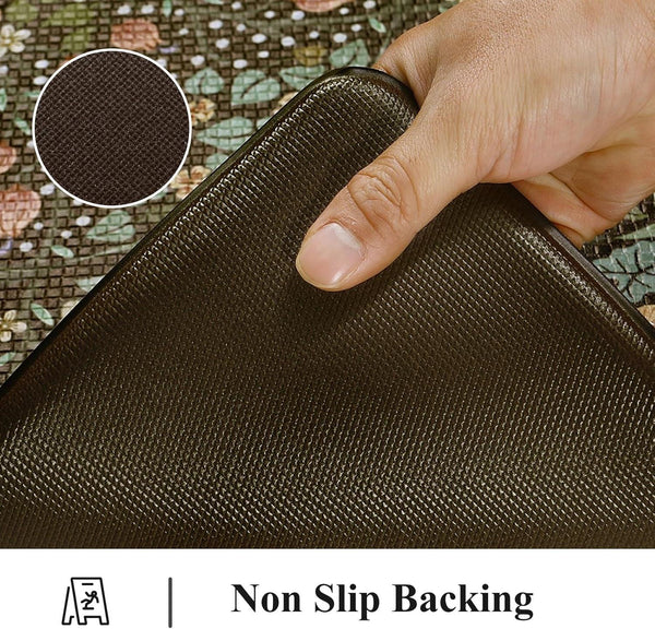 Kitchen Mats for Floor, Kitchen Rugs Sets of 2 Non Slip Washable | Kitchen Mats Cushioned anti Fatigue 2 Piece, Black Sink Rug Waterproof Laundry Room Rug, Comfort Standing Desk Mat for Office4