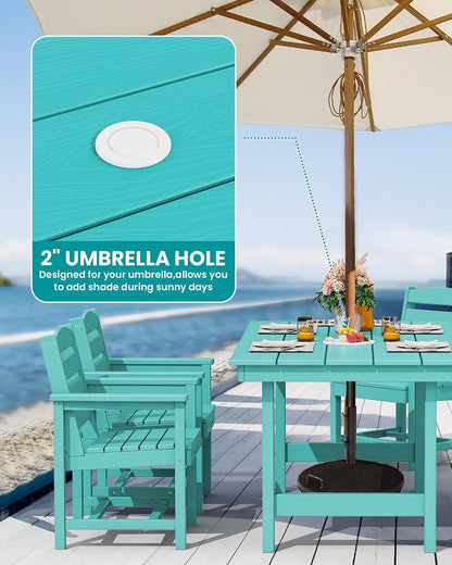 HDPE Outdoor Dining Furniture, Outdoor Dining Set for 10, Aruba2