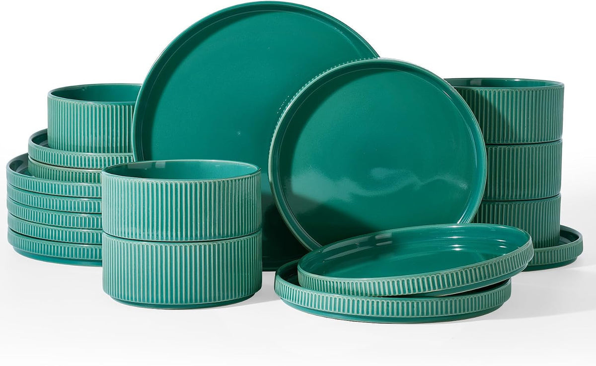 stoneware-dishes-dinnerware-sets-for-6-ribbed-plates-and-bowls