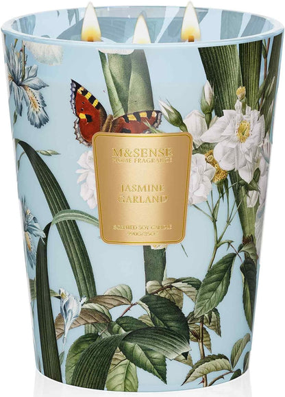 Jasmine Candles Highly Scented 3 Wick 35Oz 150 Hours Burn Extra Large Jar Candles for Women, Natural Soy Wax Aromatherapy Candle for Stress Relief, Meditation, Yoga, Spa1